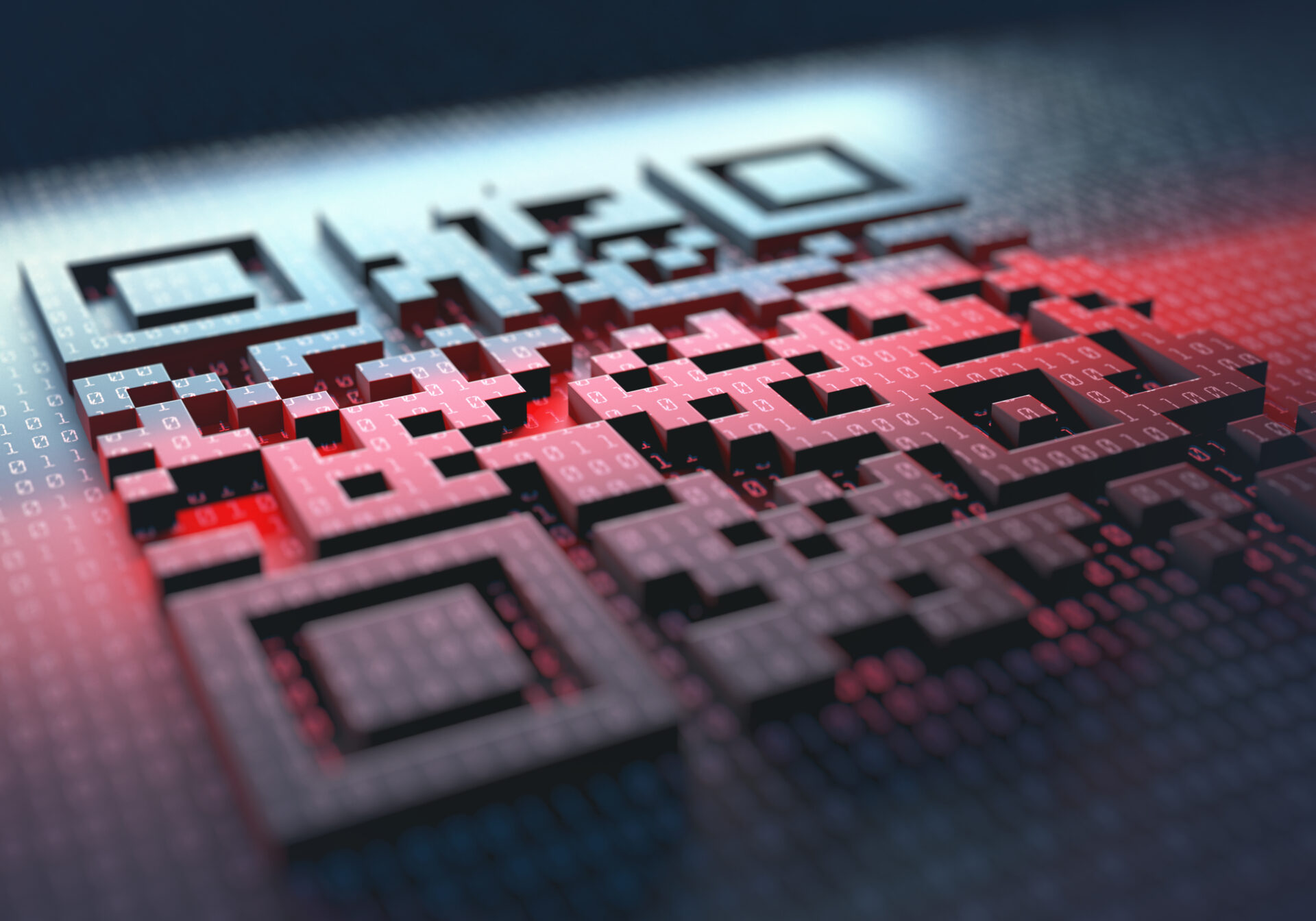 2D code being scanned