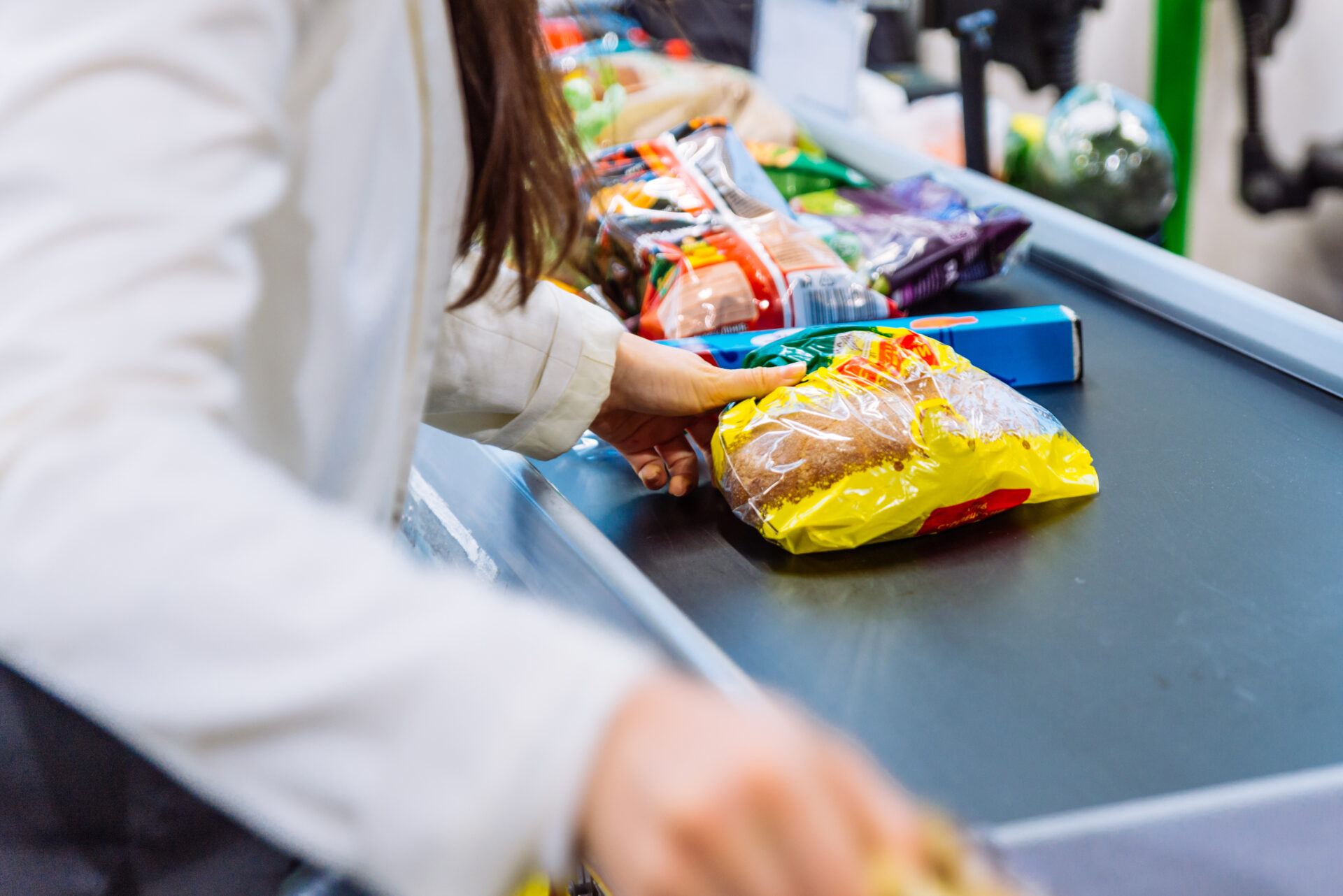 Checking the freezer with a thermometer