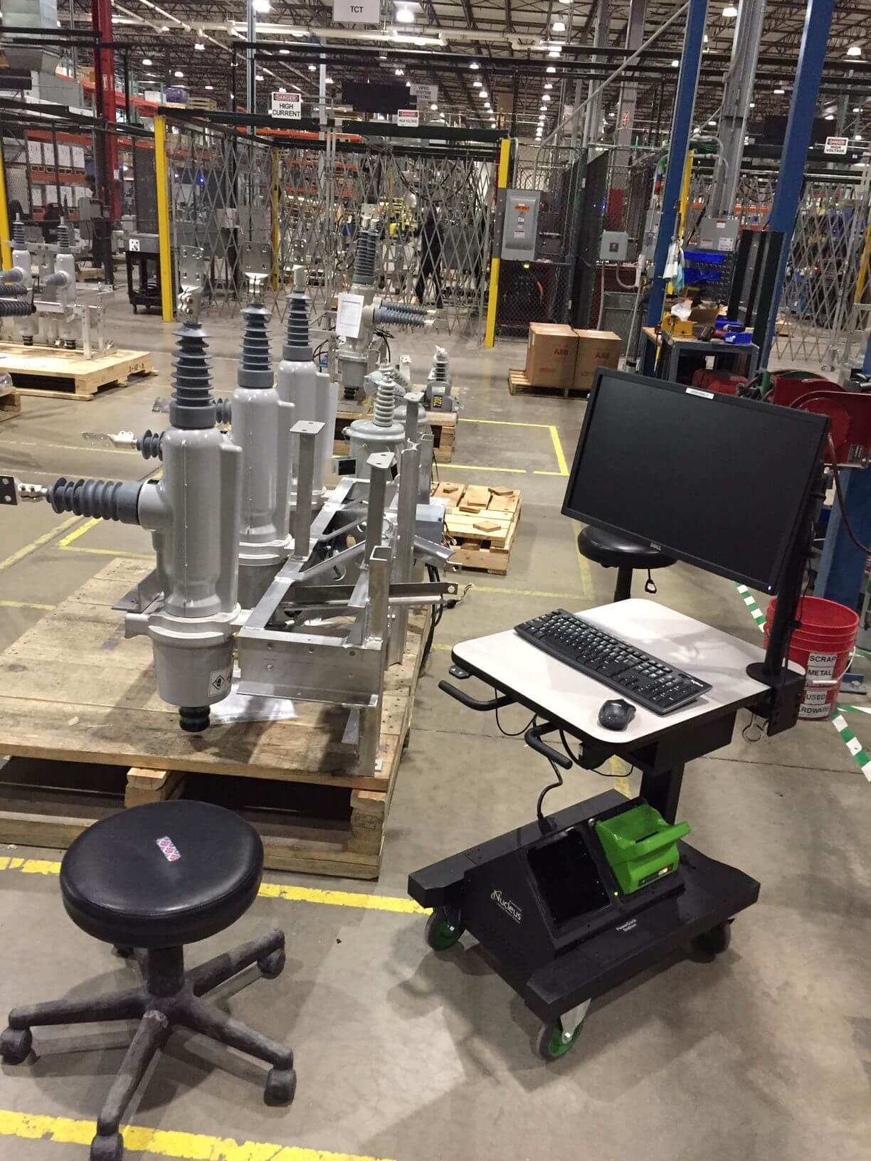 Newcastle Powercart in manufacturing plant