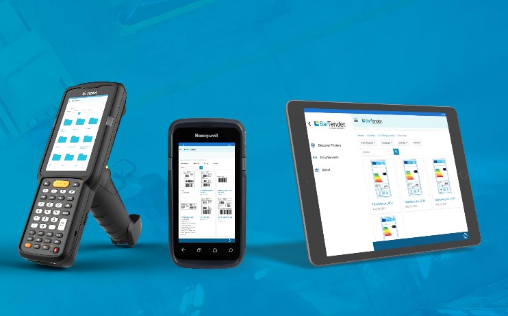 The Bartender® mobile app on devices