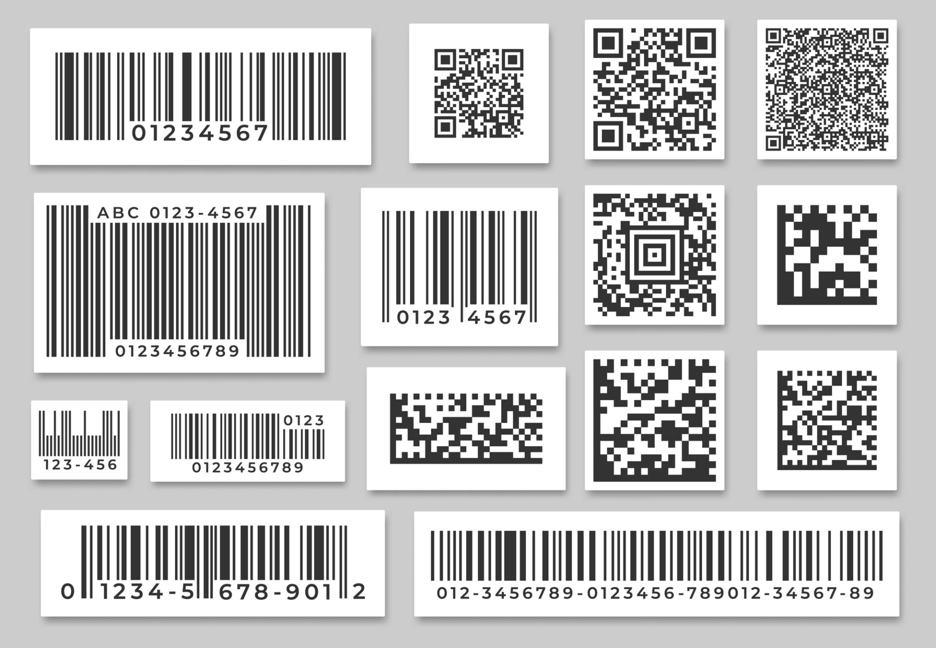 1D and 2D labels in a group