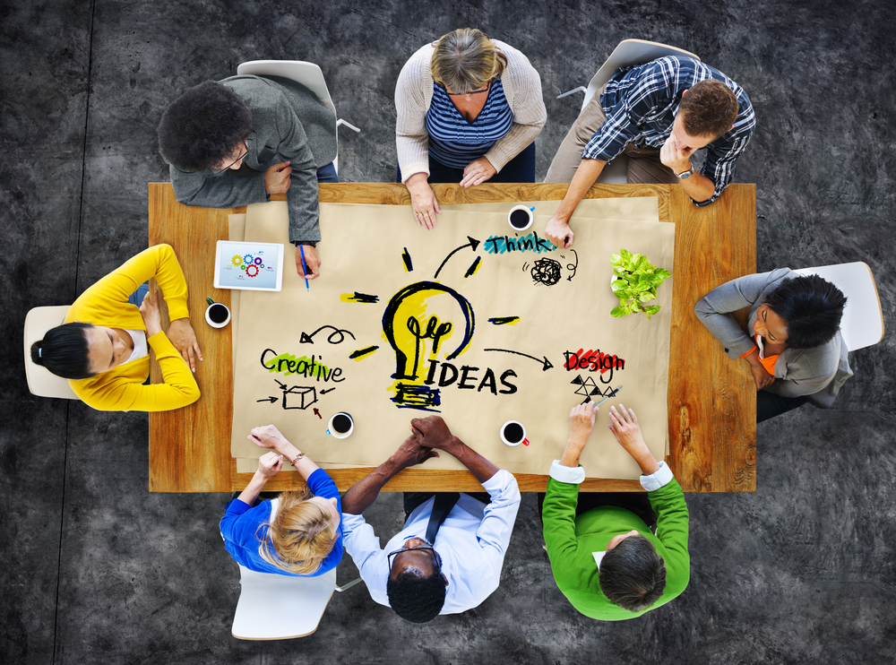 Business team working together
