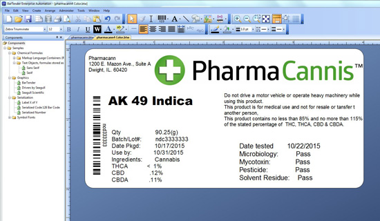 Marijuana Labels Bartender: Imprint Enterprises
