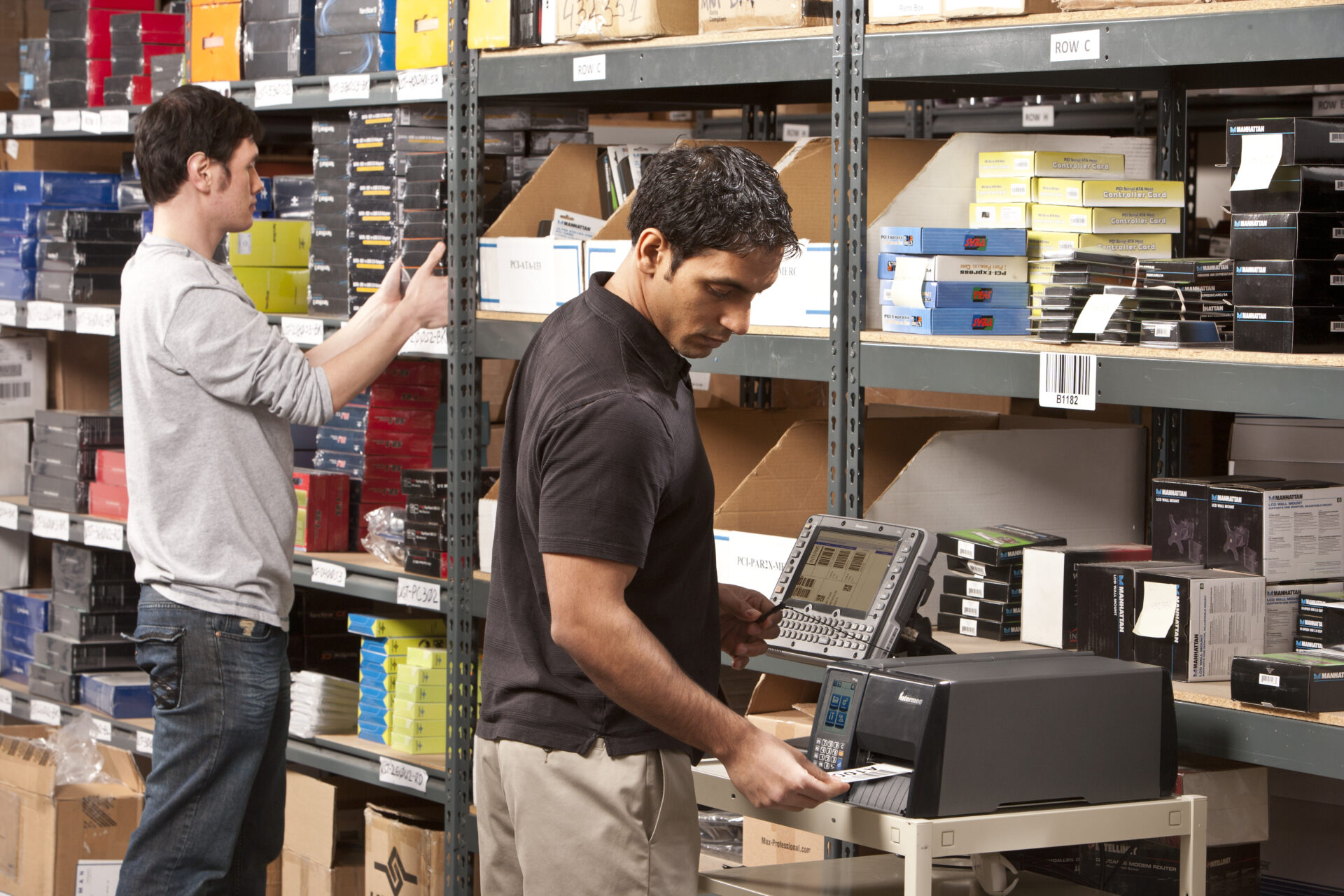 Honeywell Industrial printer in a factory
