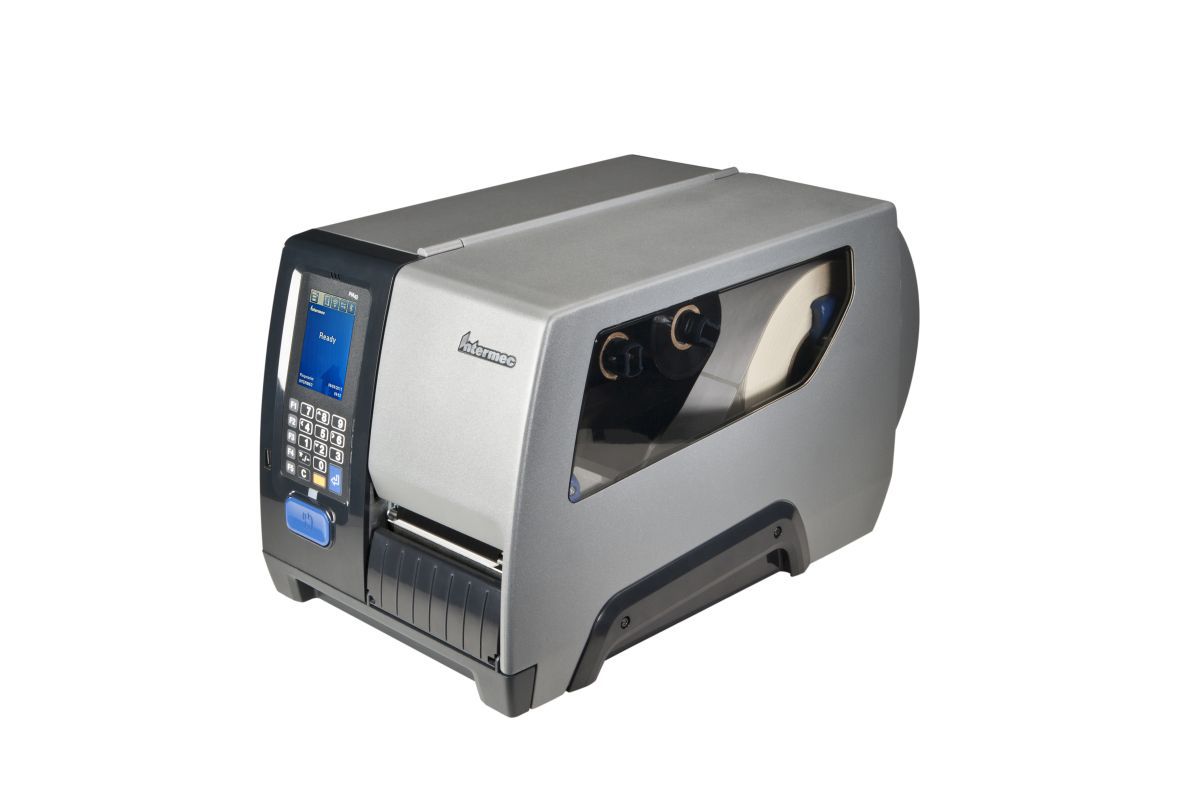 Side view of the Honeywell pm43 industrial printer