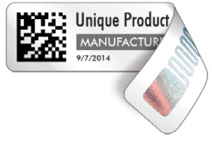 Front and back image of an RFID label