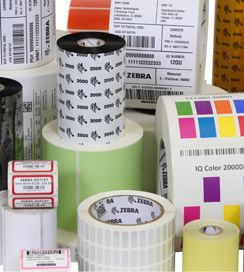 A Stack of Zebra labels